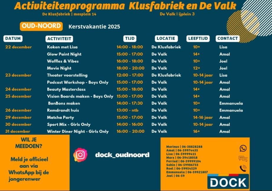 Vakantieprogramma kerstvakantie 2025