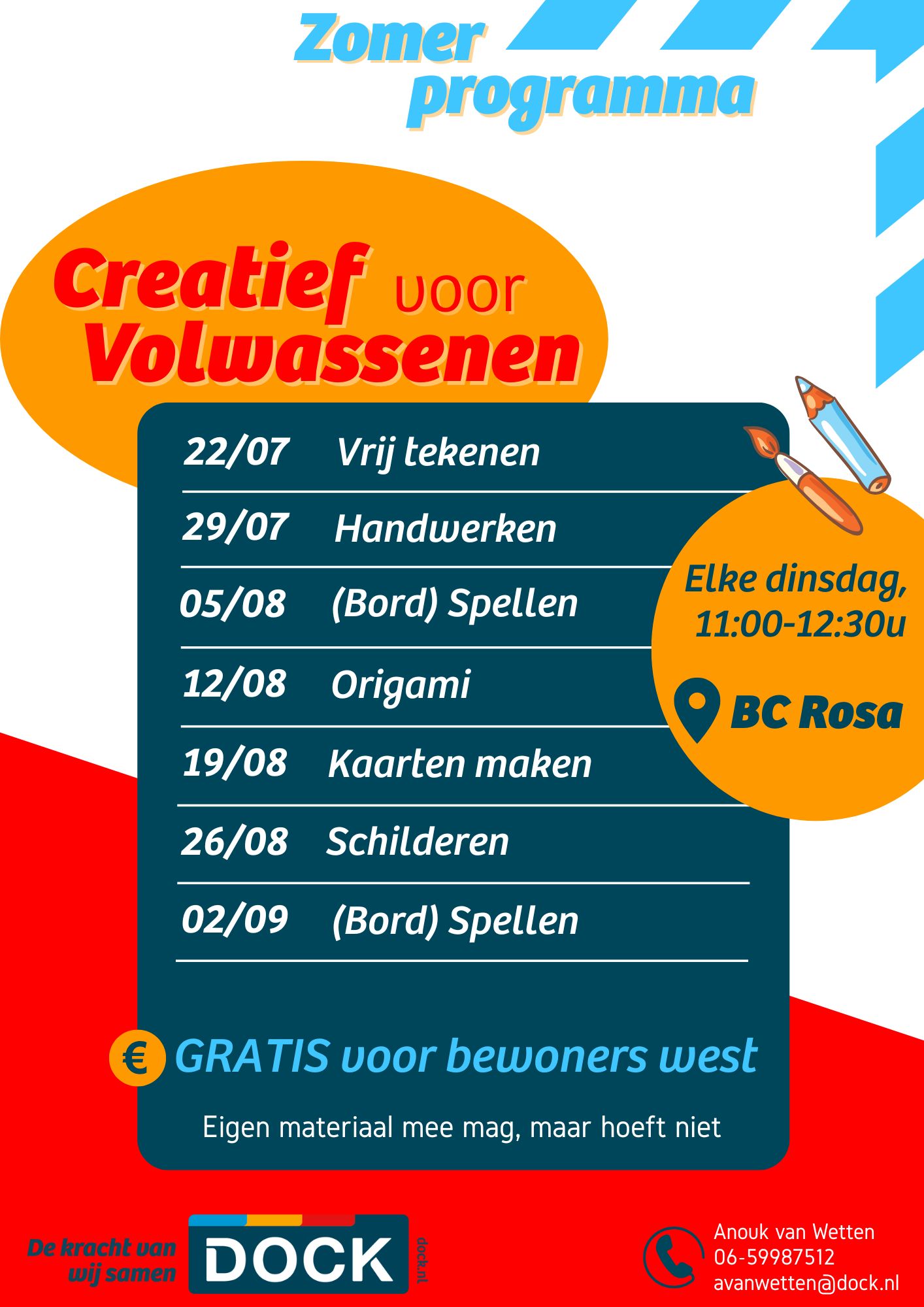 Zomerprogramma: creatief voor Volwassenen