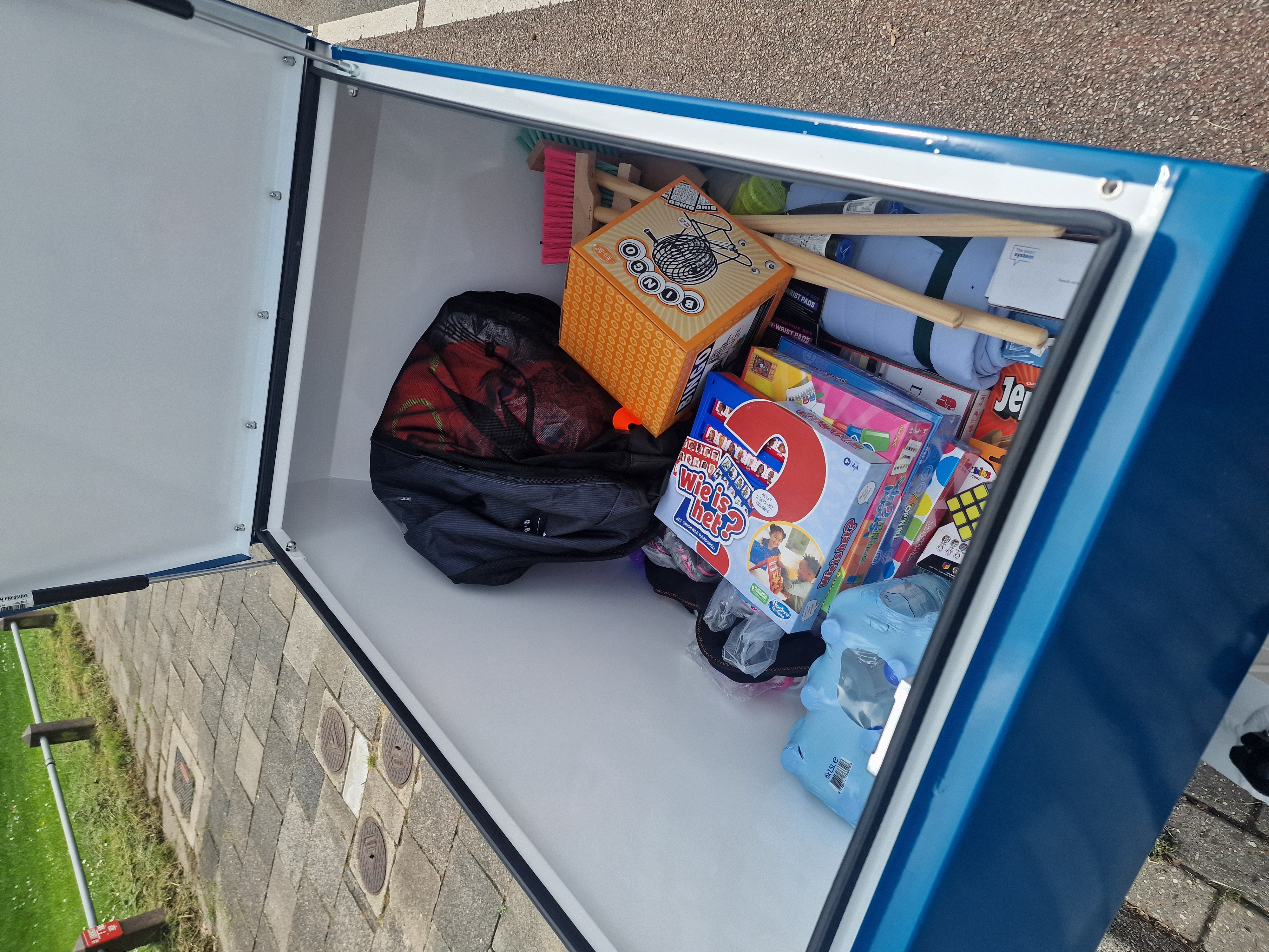 Inhoud van de bakfiets.
